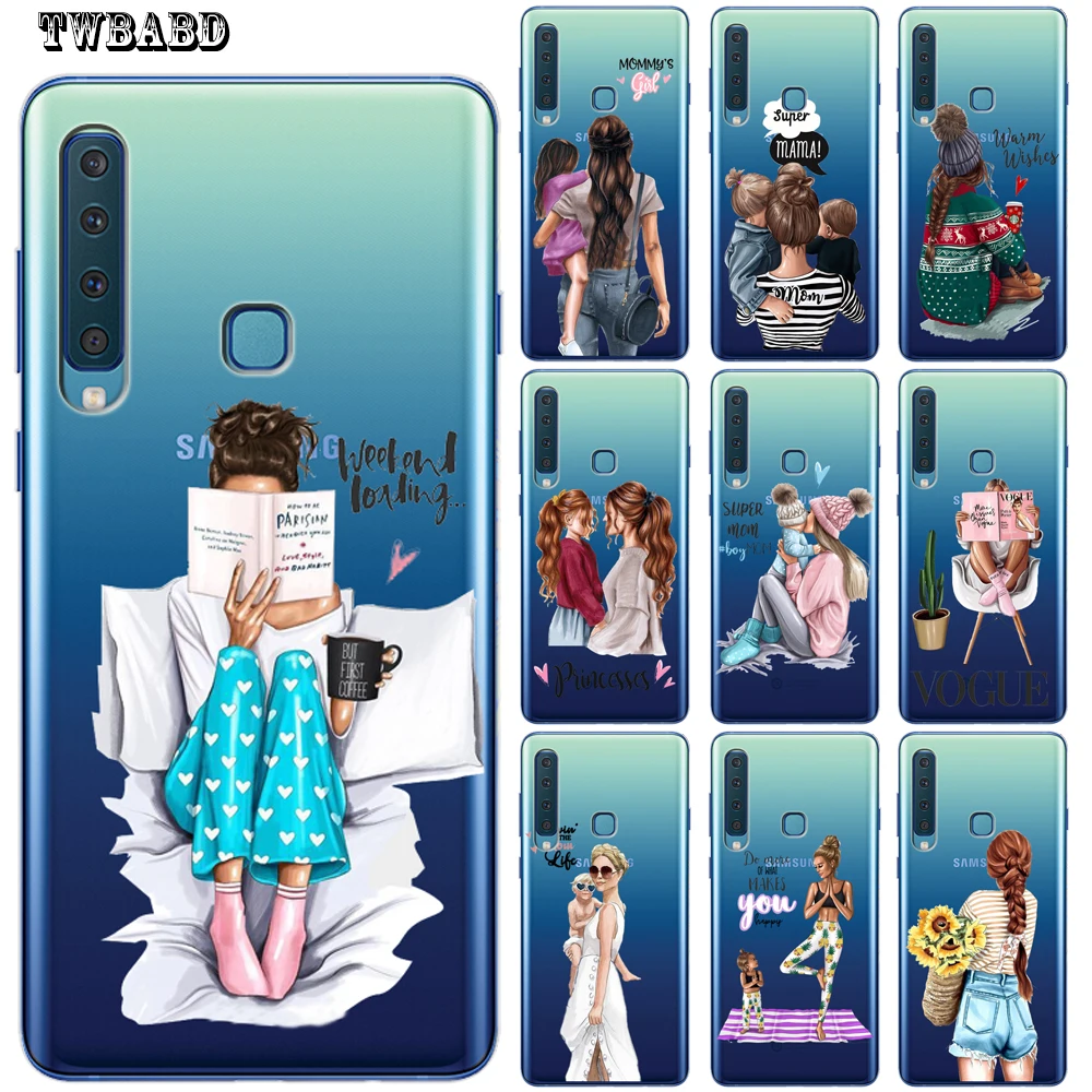 Модный чехол для телефона Super Dad Mom Girl Baby Coque Etui Samsung Galaxy A40 A20 A30 A50 A10 A70 M10 M20 Shell Capa Back