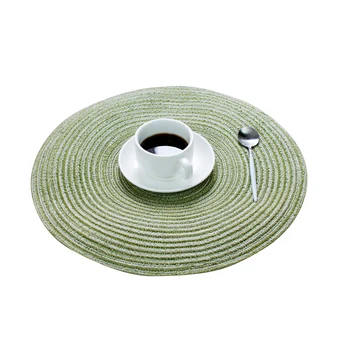 

Round Weave Placemat Cotton Thread Thicker Cloth Dining Table Mat Disc Pads Bowl Pad Coasters