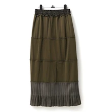 Aonibeier модная женская однотонная плиссированная юбка с высокой талией, эластичная юбка, акция, женский черный, оливковый вечерние повседневные юбки