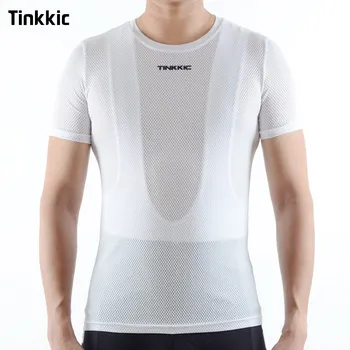 

Tinkkic 2017 Super light Cycling Base Layers Big mesh fabric Bicycle Short Sleeve Shirt High breathable Underwear Jersey Cycling