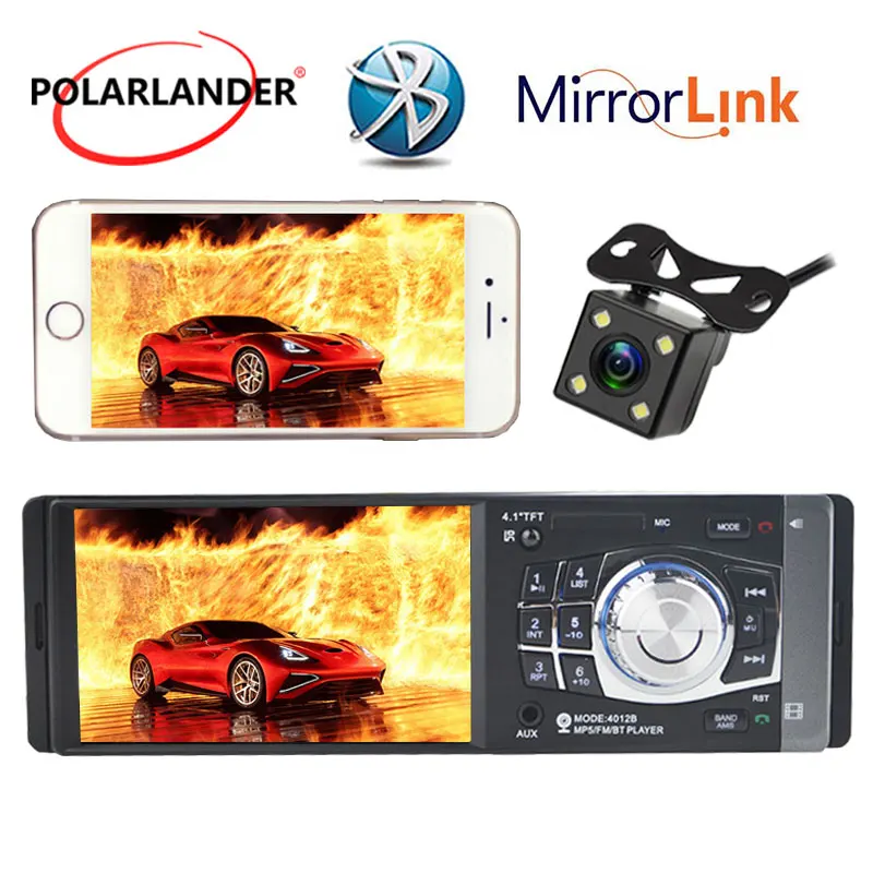 Авторадио Стерео 7 цветов 1 din FM/USB/TF/EQ 8 языков управления колесом 4 ''MP3/MP4 плеер