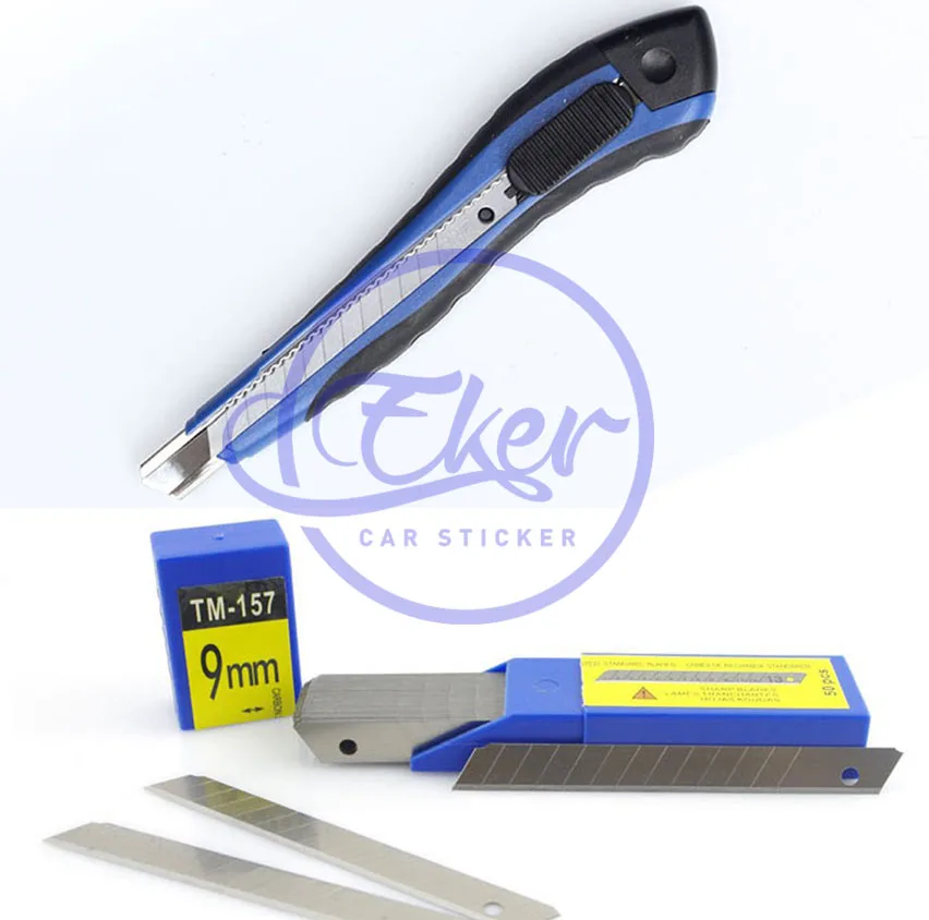 50PCS Blades+1PC 45 Degree 9mm Stainless Steel Knives For Car Wrapping