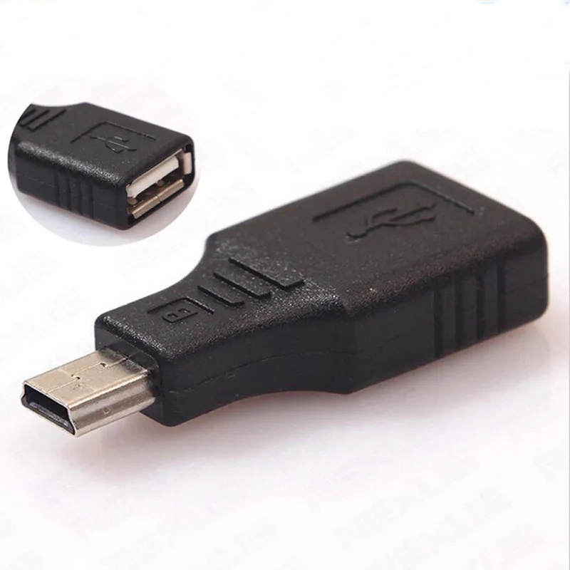 Мини-usb мужчина к USB Женский Конвертер Разъем синхронизированный для передачи данных OTG адаптер для автомобиля AUX MP3 MP4 планшеты телефоны u-диск мышь