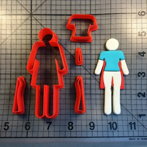 Супер герой женщина печенья резак на заказ 3D Печатный пирог кухонные Инструменты для декорирования аксессуары для печенья резаки - Цвет: super woman 2 inch
