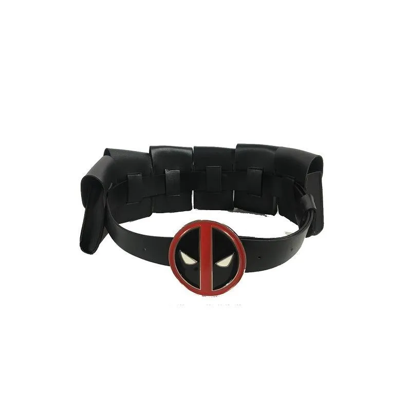 belt Дэдпул, карнавальный костюм, боди, WADE Wilson, комбинезон, фантазия, для взрослых, на Хэллоуин, спандекс, лайкра, Zentai, кобура, пояс, дети, с маской - Цвет: belt