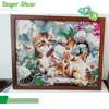 Huacan Diamond Mosaic Animal Diamond Painting Cats Diamond Embroidery Cross Stitch Flowers Picture Of Rhinestones Handcraft ► Photo 2/6