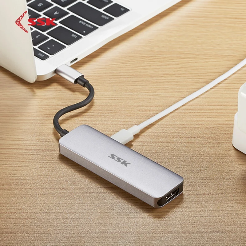 Shu-C545 3 порта Usb 3,0 Тип C usb-хаб адаптер док-станция алюминий тип-c Hdmi интерфейс Поддержка 4K Ультра четкое изображение