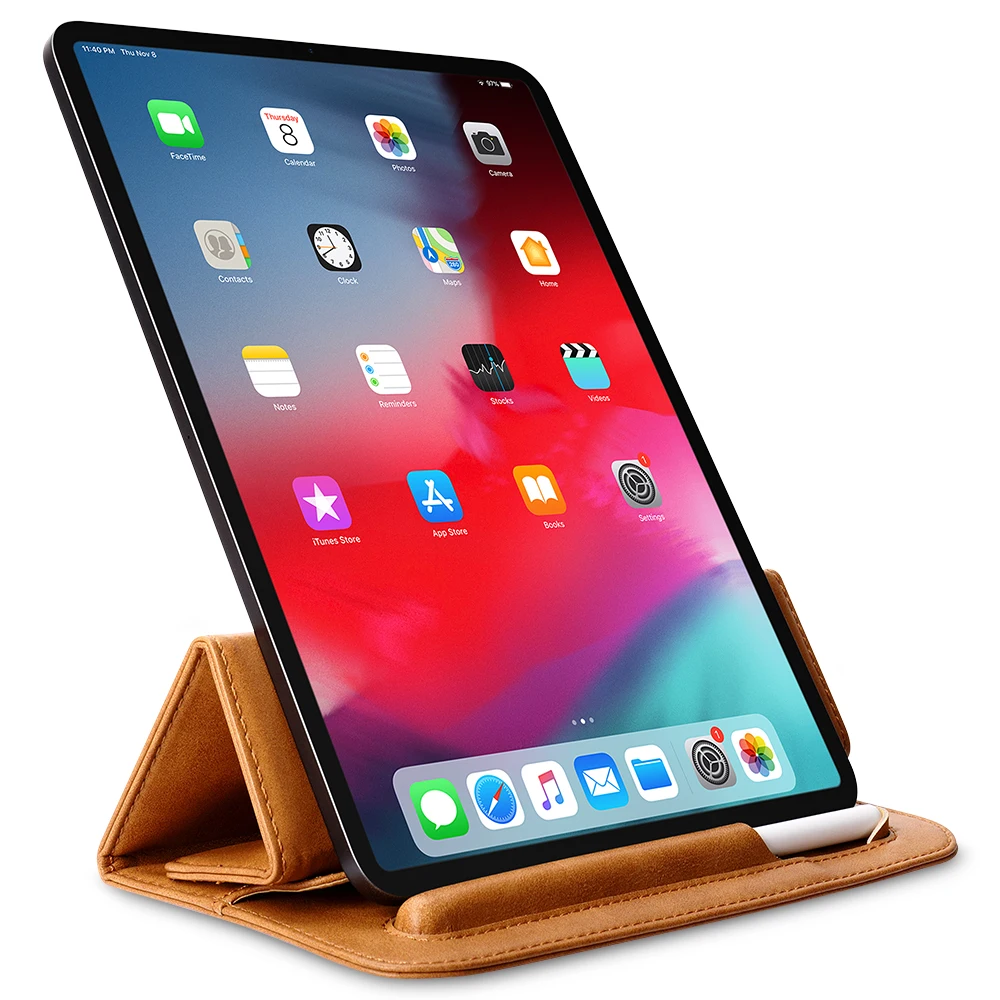 Jisoncase кожаный чехол для iPad Pro 11 дюймов чехол Магнитный стоячий складной чехол для новой версии топ с рисунком «Яблоко»