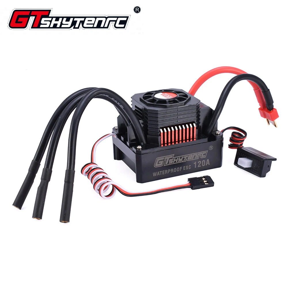 GTSKYTENRC водонепроницаемый набор 3670 2050KV/2650KV бесщеточный двигатель w/теплоотвод 120A бесщеточный ESC для 1/10 1/8 RC автомобилей