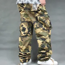 Модная уличная Для мужчин брюки-карго хип-хоп штаны-шаровары хлопковые брюки Комбинезоны Свободные мешковатые джоггеры человек одежда плюс Размеры
