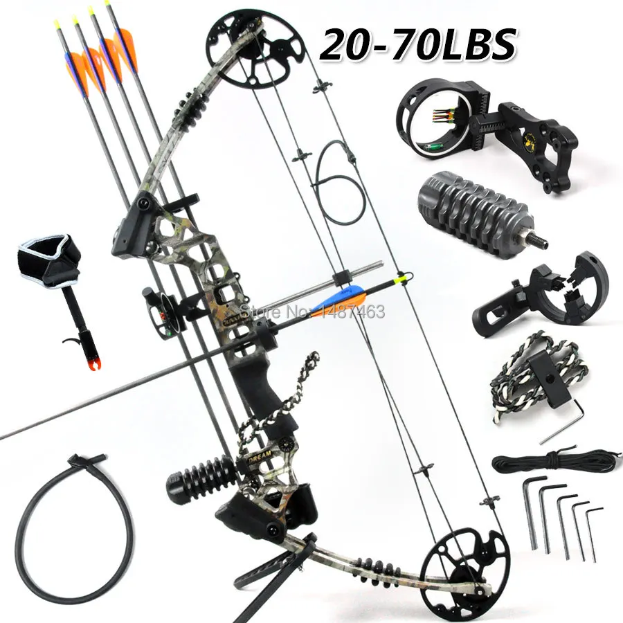Camo Right Hand 20 70LB Archery Hunting bow&arrow bow