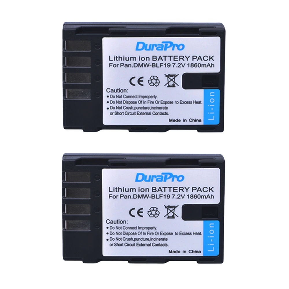 

2pc 7.2V 1860mAh DMW-BLF19 DMW BLF19 BLF19 Rechargeable Li-ion Battery for Panasonic Lumix DMC-GH3 DMC GH3 GH4 DMC-GH4 Camera