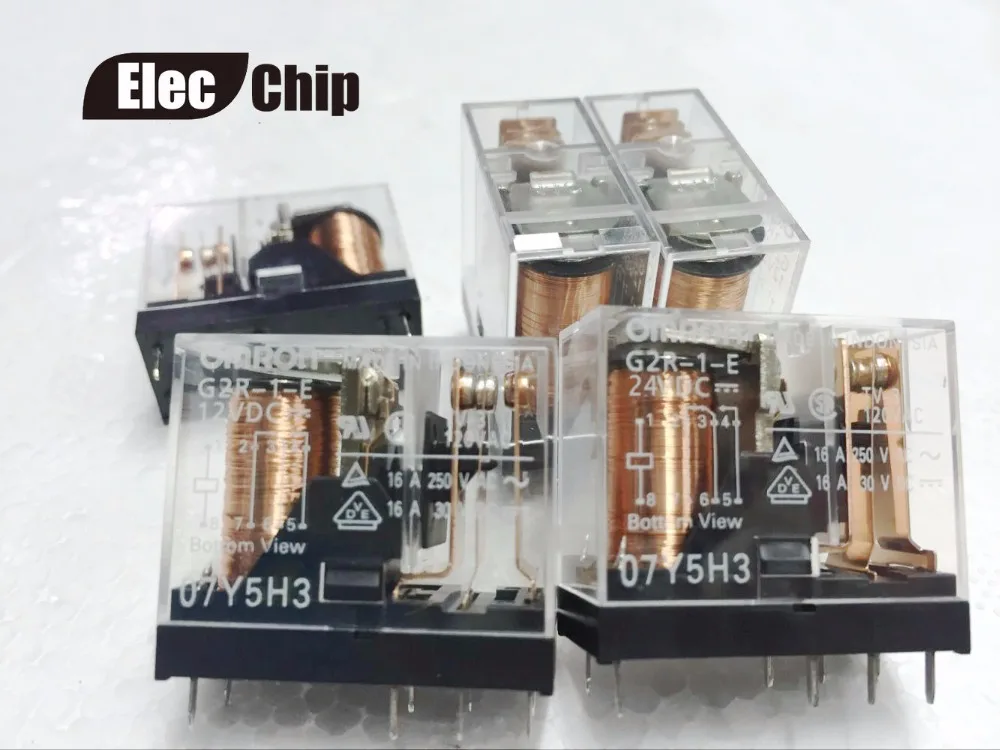 

5PCS/lot Power relay G2R-1-E-12VDC G2R-1-E-DC12V G2R-1-E-24VDC G2R-1-E-DC24V 16A 12V 24V 8PIN