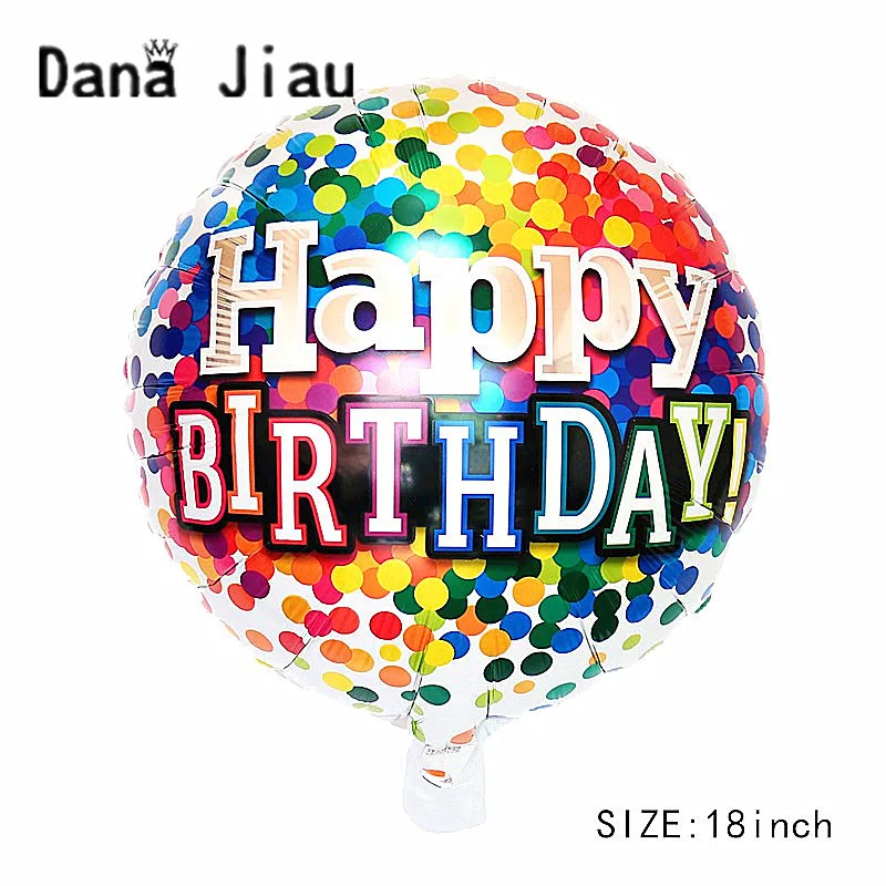 Классические Вечерние воздушные шары DANA JIAU с днем рождения Цветные Волнистые