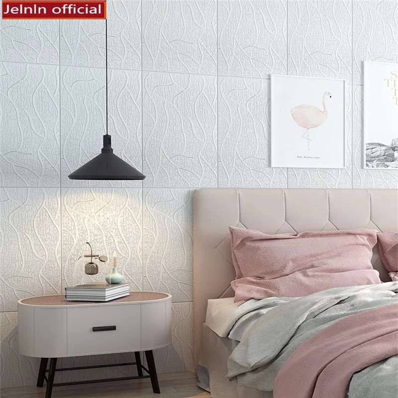 

3D plant pattern soft wall stickers living room clothing store background wall waterproof anti-collision foam wall stickers