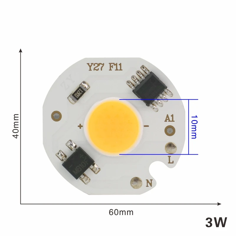 COB светодиодный чип лампа 3 Вт 5 Вт 7 Вт 9 Вт 10 Вт 20 Вт 30 Вт 50 Вт 220 В Smart IC нет необходимости драйвер светодиодный светильник для наводнения Точечный светильник Diy светильник ing - Испускаемый цвет: 3W