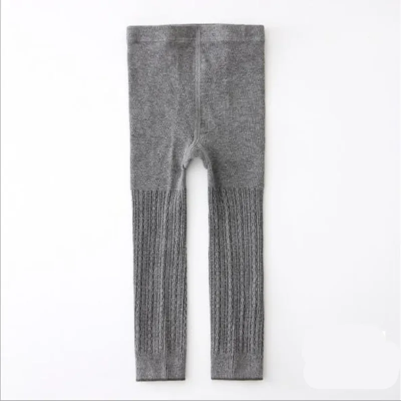 Baby Boys Girls Legging Winter Cotton Knitted Legging Pantyhose Solid Color Grey Black Panty 5