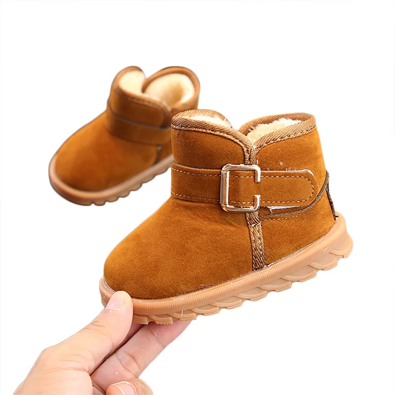 

Kids Baby Shoes Toddler Child Winter Warm Snow Boots Plush Thicker Sole Boys Girls Snow Boots Shoes 1-6Y