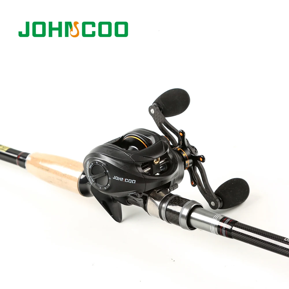 JOHNCOO Fishing Rod Set with JC200 Baitcasting Reel 167g High Carbon 2.1m 2.4m 2.7m Medium Fast Fishing Rod Combo test 10-25g