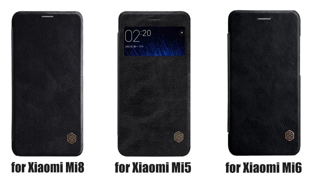 Xiaomi Mi 8 Mi8 Case Nillkin Qin Series Flip Leather Case Xiaomi Mi 6 Mi6 Luxury Coque Xiaomi Mi 5 M5 Mi5 M6 M8 Pro Phone Case 11
