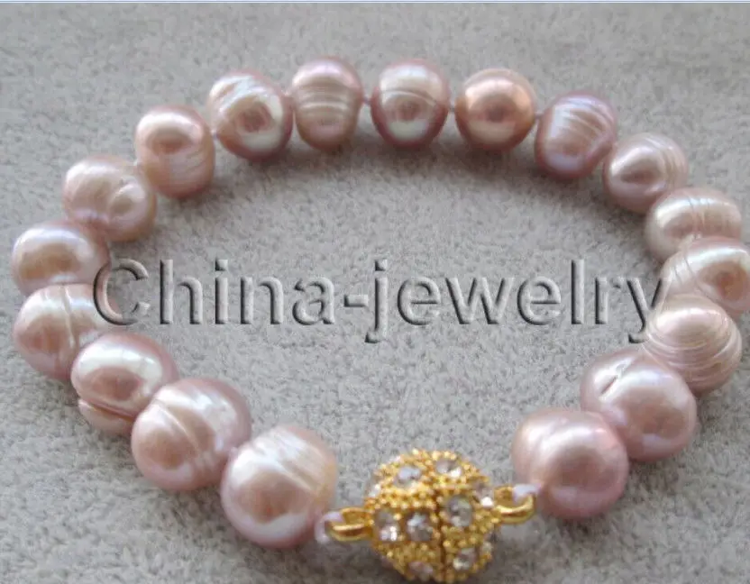 

FREE SHIPPING HOT sell new Style >>>> elegant 12-13mm south sea lavender pearl bracelet 7.5-8inch