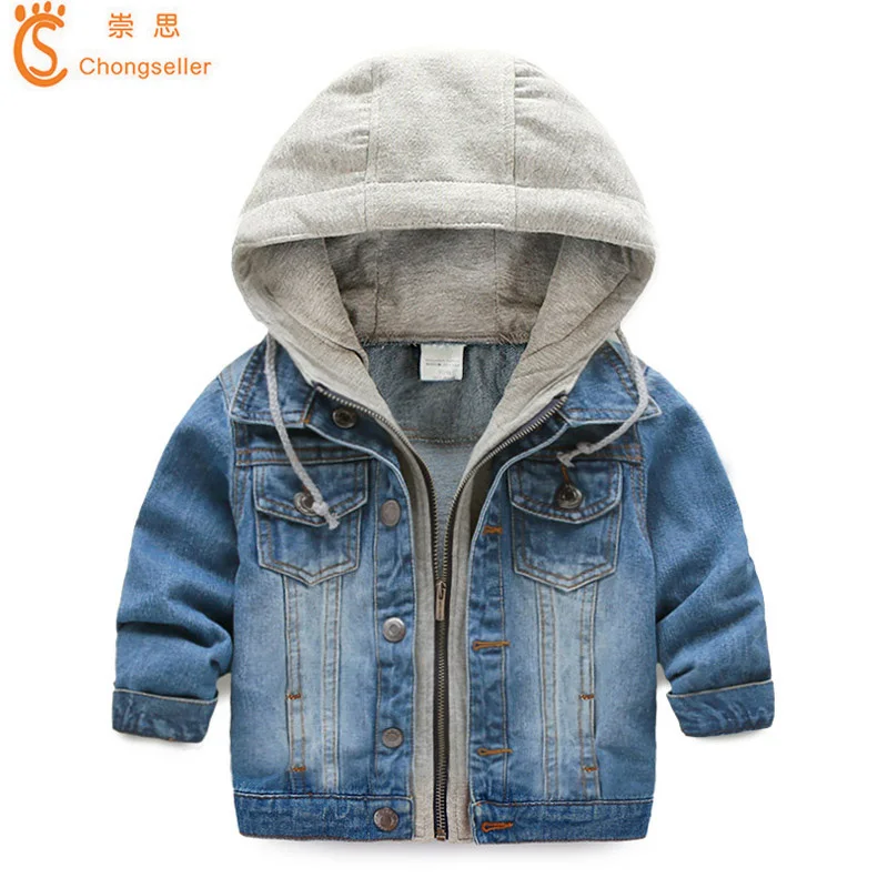

Children Boys and Girls Jackets Baby Solid Hooded Outerwear 3-8T Kids Outwear Boys Hoodies Spring And Autumn Style Clothes