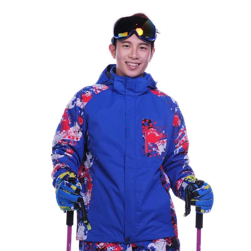 Men Snowboard Jackets Winter Waterproof  Women Snowboarding Jacket Printing Ski Wear Super Warm 3 in 1 Men Skiing Snow Jackets