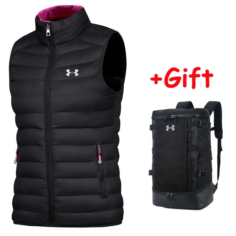

Under Armour Women winter heated vest outdoor warm light Sleeveless exercise Jackets chaleco mujer Asian size L-3XL with gift