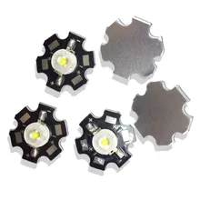 10 шт./лот 1 Вт Высокая мощность белый светодиодный светильник-излучающие диодные лампы с алюминиевой пластиной плавники 110-130 лм(люмен) для DIY светильник s