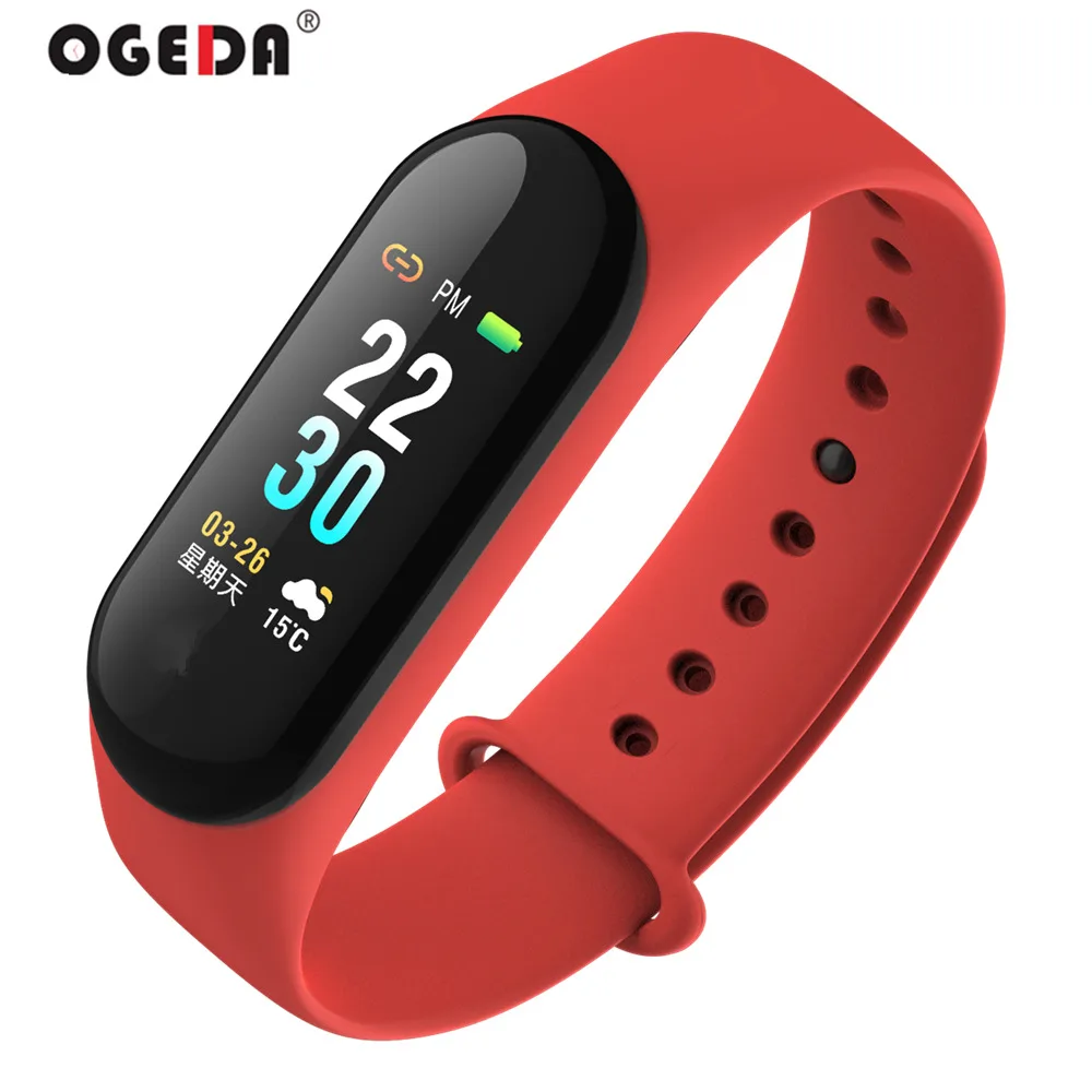 

OGEDA 2019 Men Sport Smart Watch Waterproof Bluetooth Camera Stopwatch Heart Rate Monitor LED Fitness /Sleep Tracker Backlight
