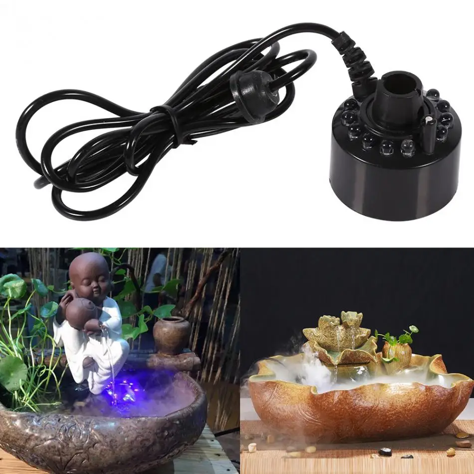 

24V Color Changing Humidifier Ultrasonic Mist Maker Water Pond Atomizer Air Humidifiers 12 LED