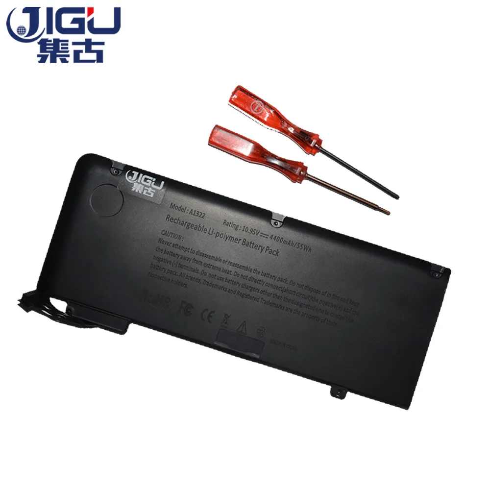 JIGU 10.95V 63.5WhLaptop Battery A1322 A1278 MC700 For Apple For MacBook Pro 13" MB990LL/A MB991LL/A MC374LL/A