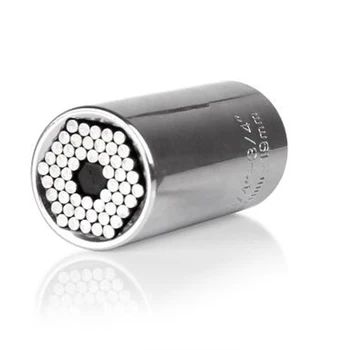 

7-19mm Chrome Polished Universal Ratchet Socket Wrench Sleeve Spanner Hand Tool