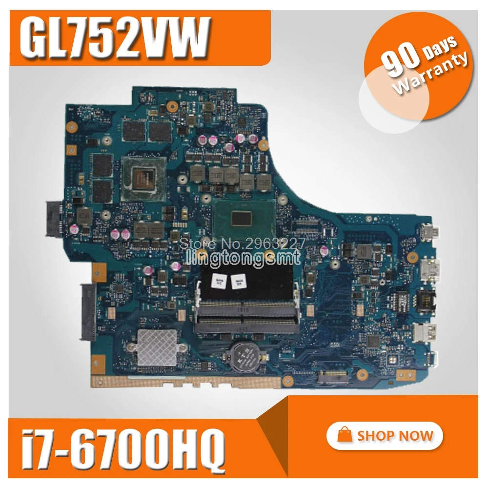 GL752VW /I7 6700HQ/ GTX960M V4GB 90NB0A40 R00030 motherboard For Asus