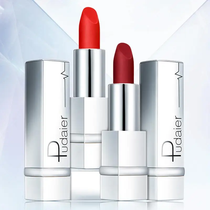 

Pudaier Waterproof Matt Lipstick Pumpkin Color Eat Earth Rich Vitamin E Moisturizing Lipstick labiales matte maquiagem