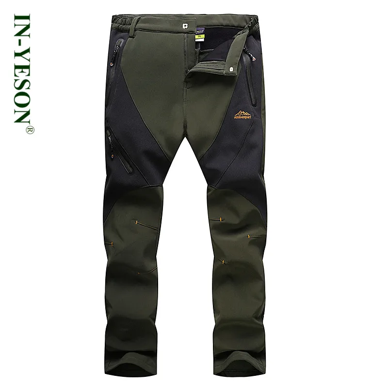 En yeson marca Otoño Invierno Pantalones de senderismo a prueba de viento polar térmica impermeable al aire libre Softshell Pantalones camping escalada trekking En yeson marca Otoño Invierno Pantalones de senderismo a prueba de viento polar térmica impermeable al aire libre Softshell Pantalones camping escalada trekking