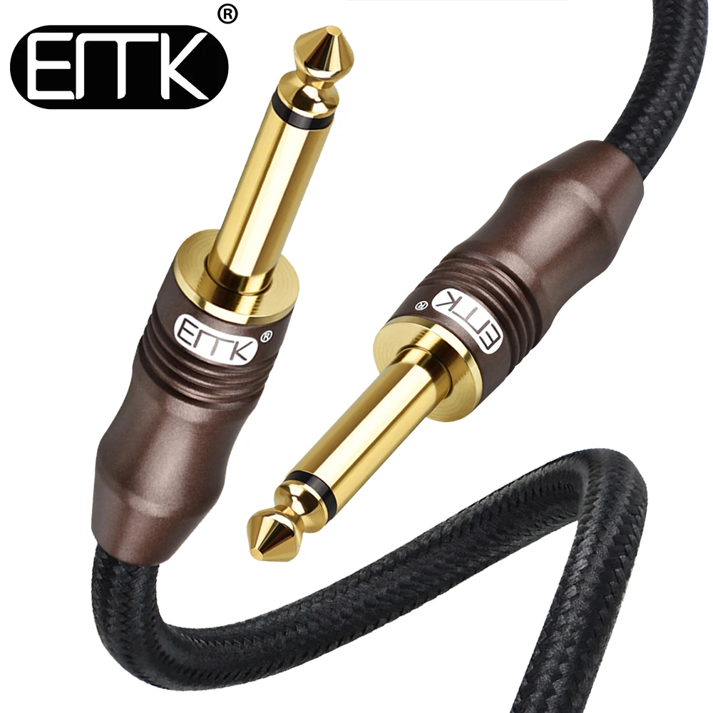 Моно кабель EMK Jack 6 3 с оплеткой КАБЕЛЬ 35 5 со штекером на штекер Aux 1 м 8 10 15 для