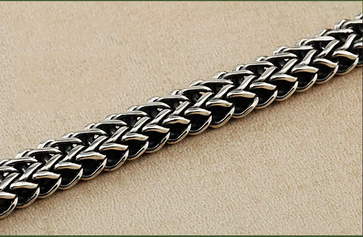 925 Серебряный браслет ширина якоря 8 мм Классический провод-кабель звено цепи S925 тайские серебряные браслеты для женщин и мужчин ювелирные изделия