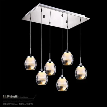

Modern Led Crystal Pendant Lights High 3/6 Heads Pendant Lamps Bedroom Living Room Light Lustre Hanging Lights Kitchen Fixtures