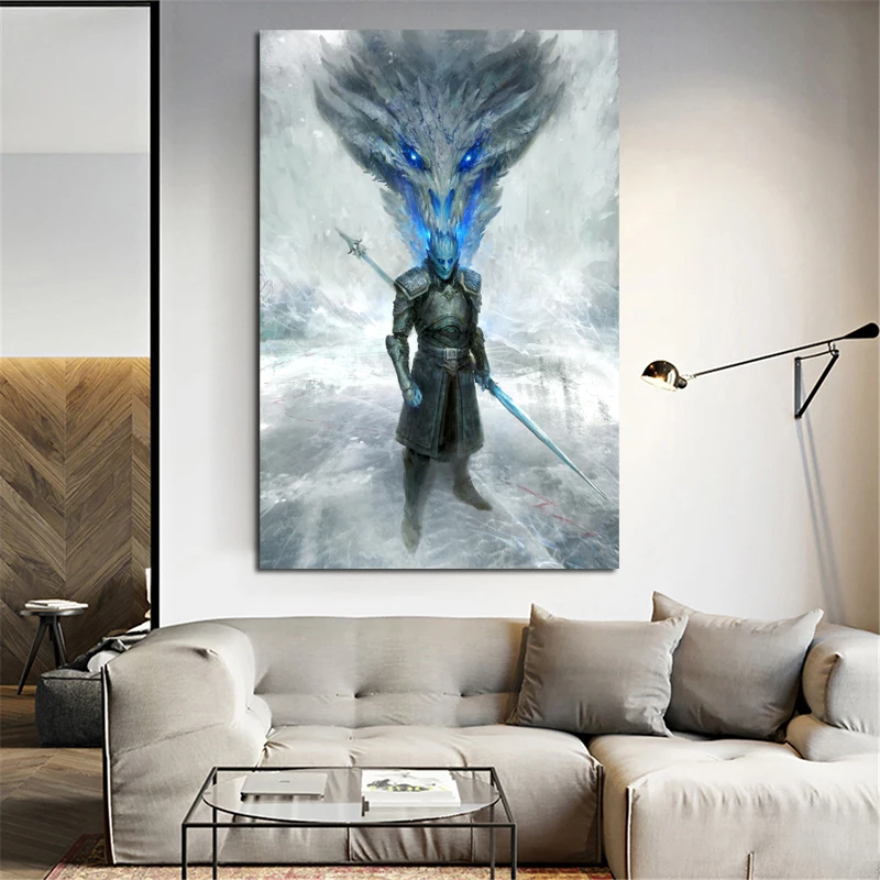 

Game Of Thrones Night King Canvas Painting Prints Living Room Artwork Home Decoration Modern Wall Art Painting Posters Picture