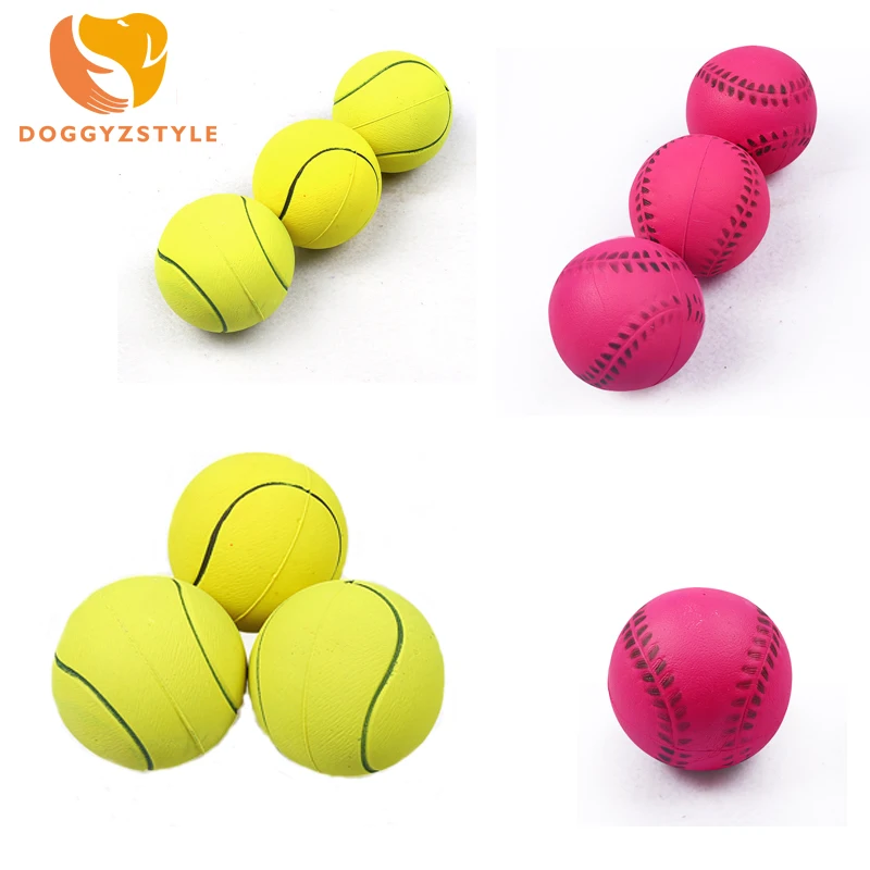 Dog Toys Solid Elastic Ball Softball Teddy Dog Mocha Leisure Chew