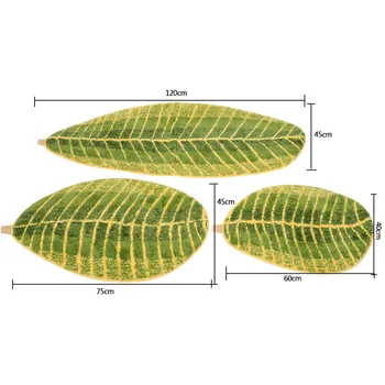 

Leaf Floor Mat Fresh Leaves Design Mat Soft Bath Warm Strong Anti-slip Bath Mat In The Bathroom Stripes Mats Tapis Washable Rugs