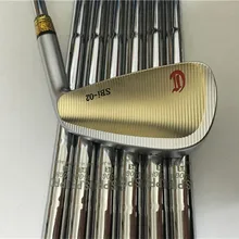CRAZY SBi-02 Железный набор золото CRAZY Golf кованые железные клюшки для гольфа 456789 P(7 шт.) R/S гибкий стальной/графитовый Вал с крышкой головы