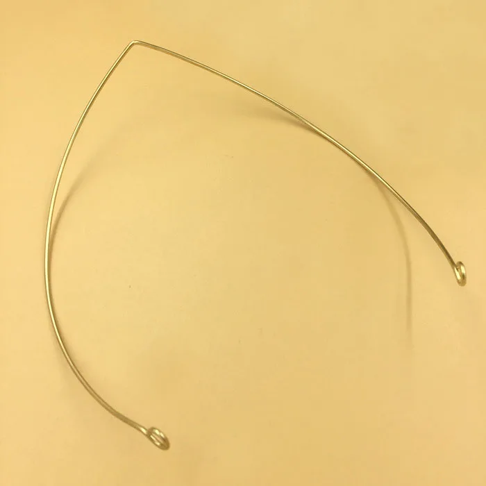

Wire Choker Collar Necklaces Heart Shape with 2 Loops DIY Findings Brass Metal Connectors Bases Accessories Multi-color Plated