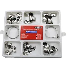 100 шт. Стоматологическая матрица No.1.398 секционные Контурные металлические матрицы+ 2 кольца полный комплект для замены зубов дентсит инструменты