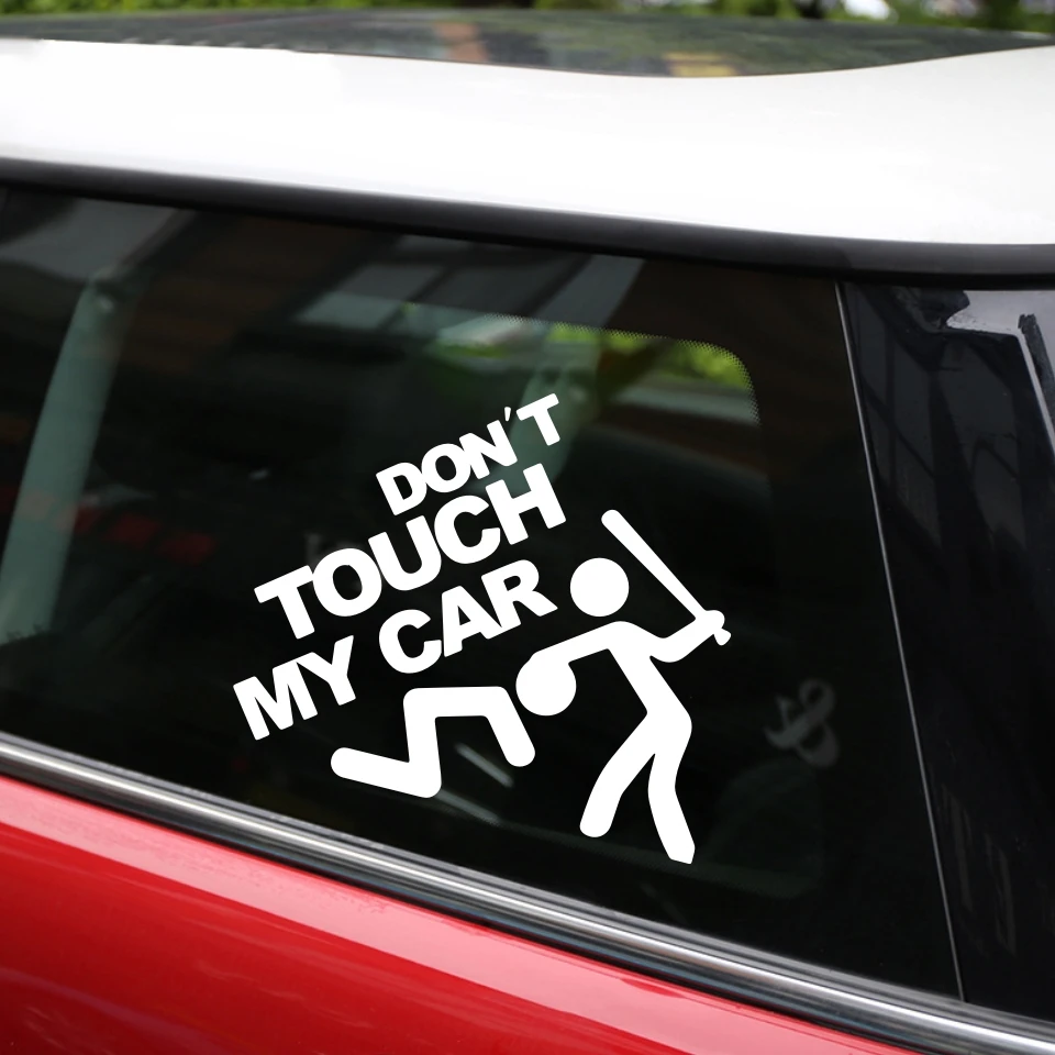Anycuros Funny Safety Warning Vinyl Car stickers DO NOT TOUCH MY CAR  Car Motorcycles Decal Accessories Car Styling 1412 cm  (11)