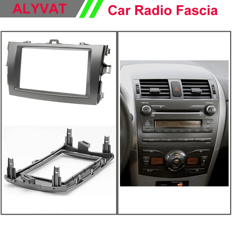 Автомобиль 2 Din фасции facia рама пластины панели для TOYOTA Corolla 2007 2008 2009 2010 2013 стерео