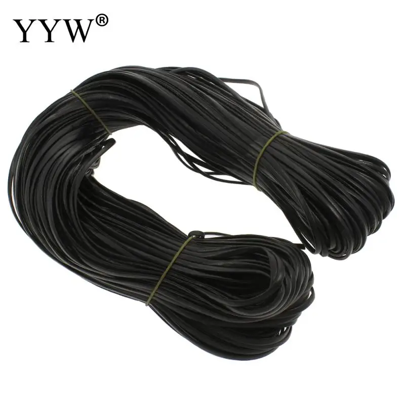 

YYW 100m PU Leather Chain For Jewelery Making DIY Black Leather Necklace 100M Leather Chain DIY Making