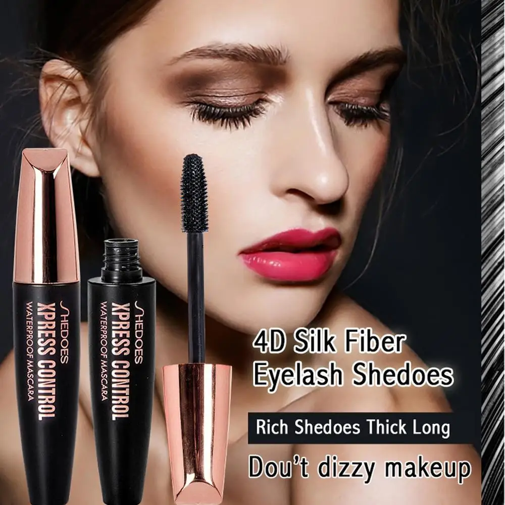 New 4D Makeup Lash Mascara Waterproof 3d Mascara For Silk Fiber Eyelash Extension Black Thick Lengthening Eye Lashes Cosmetics