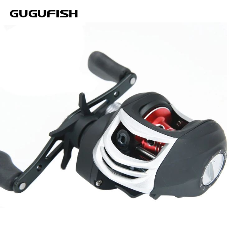 Gugufish Рыбалка Катушка 12 + 1bb мяч Подшипники вправо/влево Baitcasting Reel Карп капли воды
